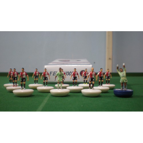 Subbuteo Andrew Table Soccer Feyenoord 2014-2015 Europa League on Classic Hasbro bases